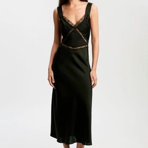 Bardot Black Lace Detail Dress